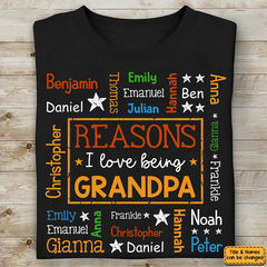 Personalized Gift For Grandpa Reasons I Love Being Word Art Shirt - Hoodie - Sweatshirt