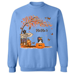 Nana's Little Pumpkin Autumn Personalized Sweatshirt For Grandmas