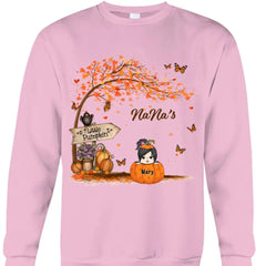 Nana's Little Pumpkin Autumn Personalized Sweatshirt For Grandmas