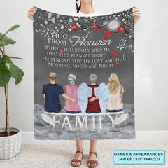 Personalized Blanket - Gift For Family Member - Because Someone We Love In Heaven