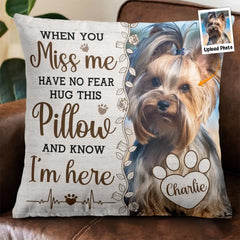 Hug This Pillow And Know I'm Here - Personalized Photo Pillow