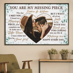 YOU ARE MY MISSING PIECE - PERSONALIZED HORIZONTAL POSTER