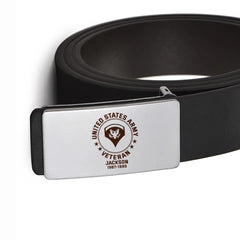 Personalized US Military Veteran Handmade Leather Belt-2