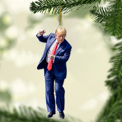 Trump Dancing Ornament, Christmas Trump Acrylic Ornament | Perfect for Car & Christmas Tree Decor C1618 - GOP