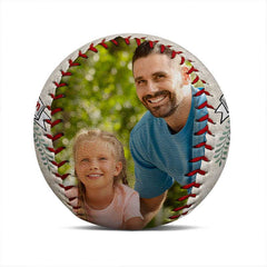 Custom Photo Happy Father's Day 2024 - Personalized Baseball, Softball