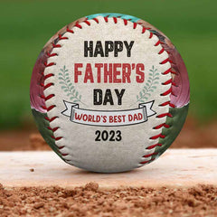 Custom Photo Happy Father's Day 2024 - Personalized Baseball, Softball