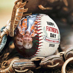 Custom Photo Happy Father's Day 2024 - Personalized Baseball, Softball