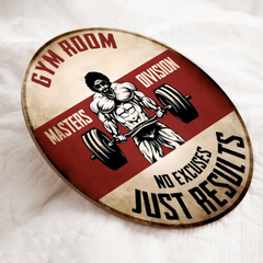 Old Man Gym Lifting Club - Personalized Round Wood Sign - Birthday Gift For Gymer, Fitness Lover