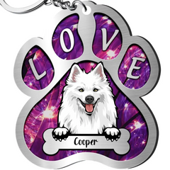 Sparkling Pet Mom- Pet Dad Puppy Pet Dogs Or Cats Lover Custom Breed Personalized Acrylic Keychain