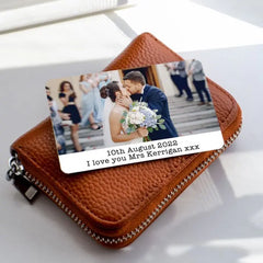 Personalised Metal Wallet Photo Cards