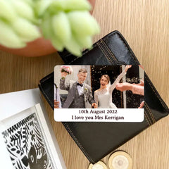 Personalised Metal Wallet Photo Cards