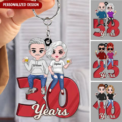 Personalized Anniversary Couple Annoying Each Other And Still Going Strong Keychain