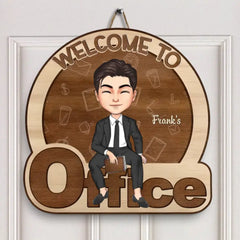 Personalized Door Sign - Birthday Gift For Office Staff - Welcome To My Office