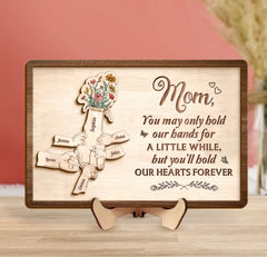 Custom Personalized Mom Custom 2 Layered Wooden Art - Upto 10 Kids - Gift Idea For Mother's Day - You'll Hold Our Hearts Forever2